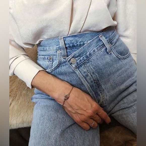 NWT Agolde Criss Cross Upsized Jean in Suburbia - Picture 1 of 12